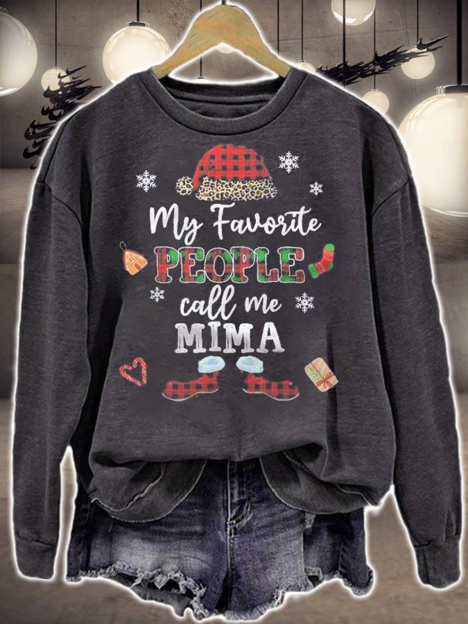 Mb My Favorite People Call Me Mima Thanksgiving Christmas Shirt t-shirt