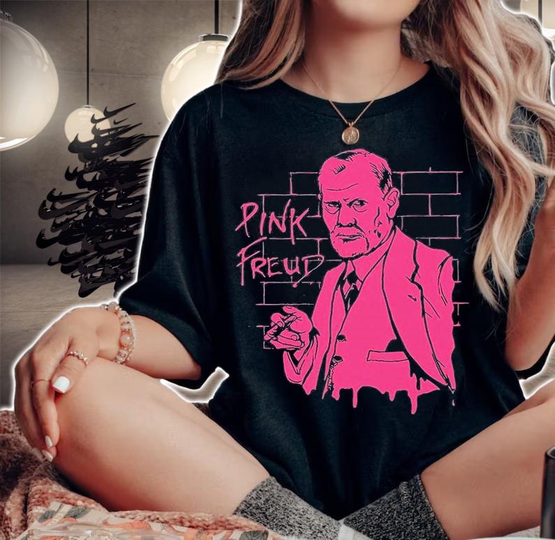 Pink Freud Dark Side Of Your Mom Joke Meme Sigmund T-Shirt t-shirt woman shirt