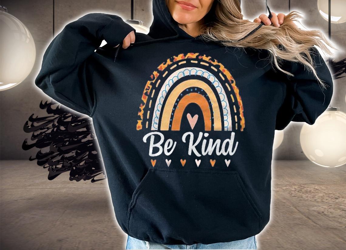 Unity Day Orange Anti Bullying Leopard Rainbow Be Kind Kids t-shirt