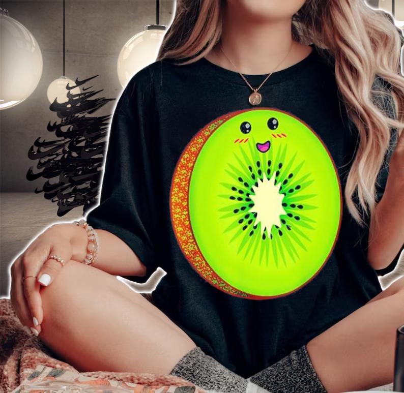 Kiwi Costume Food Fruit Halloween Lazy Easy Cosplay Outfit T-Shirt t-shirt woman shirt