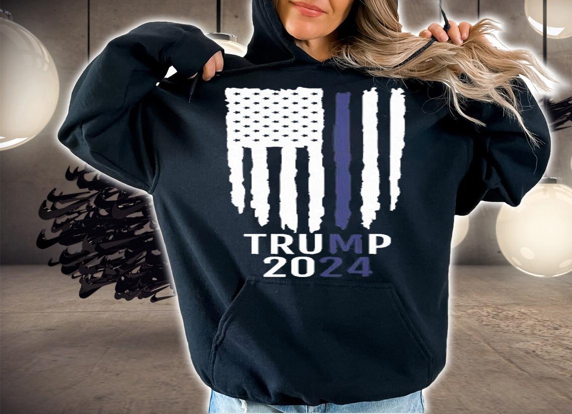 President Donald Trump 2024 Thin Blue Line Police T-Shirt t-shirt