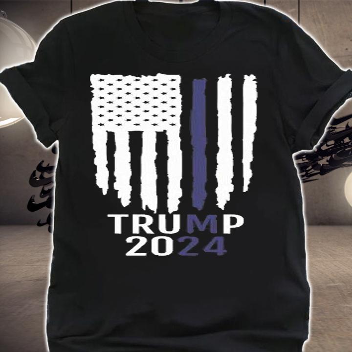 President Donald Trump 2024 Thin Blue Line Police T-Shirt t-shirt