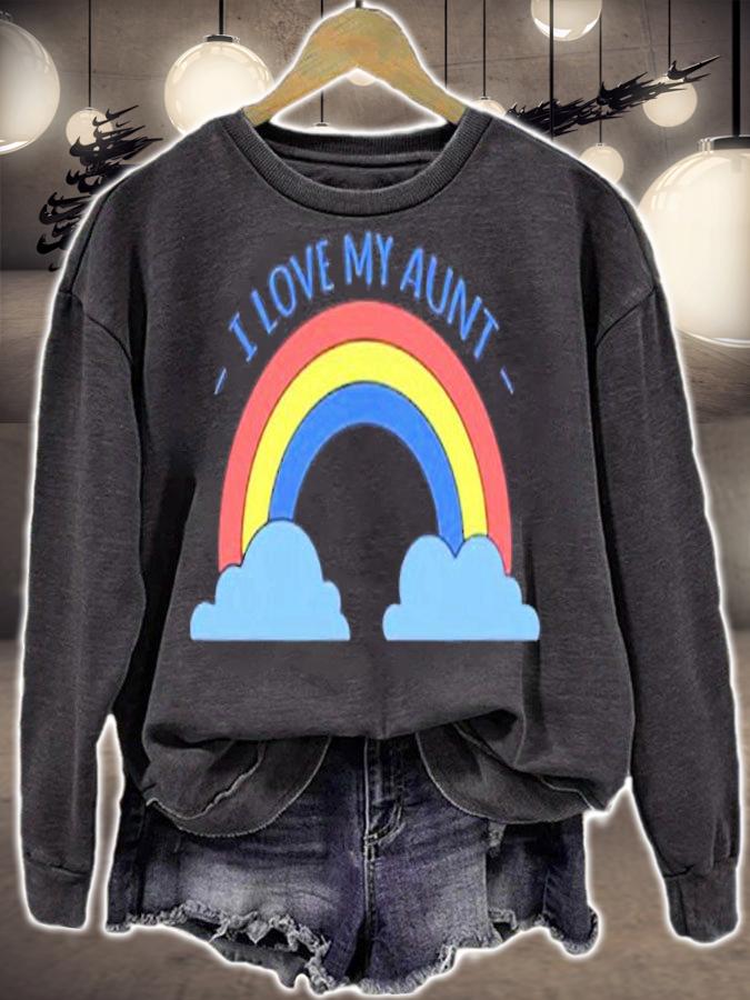 Pastel Rainbow I Love My Aunt T-Shirt t-shirt