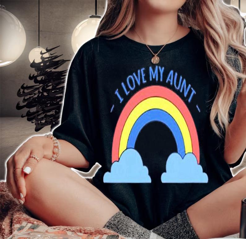 Pastel Rainbow I Love My Aunt T-Shirt t-shirt