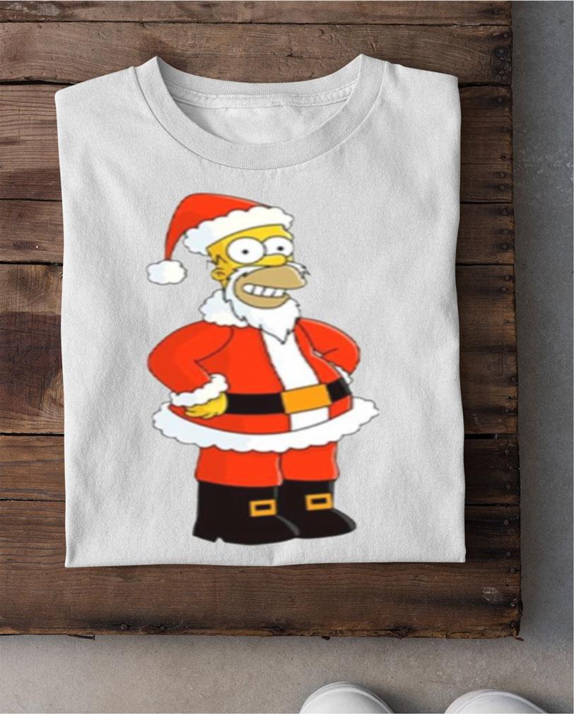 Santa Homer Simpson The Simpsons Christmas t-shirt