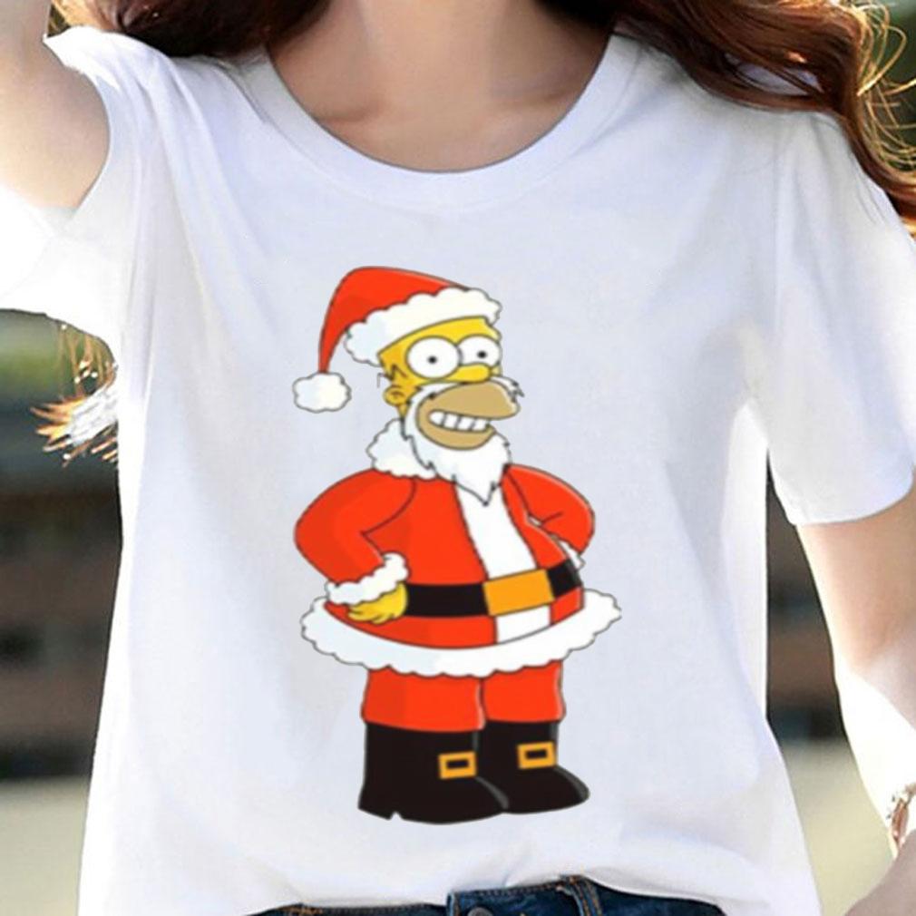 Santa Homer Simpson The Simpsons Christmas t-shirt
