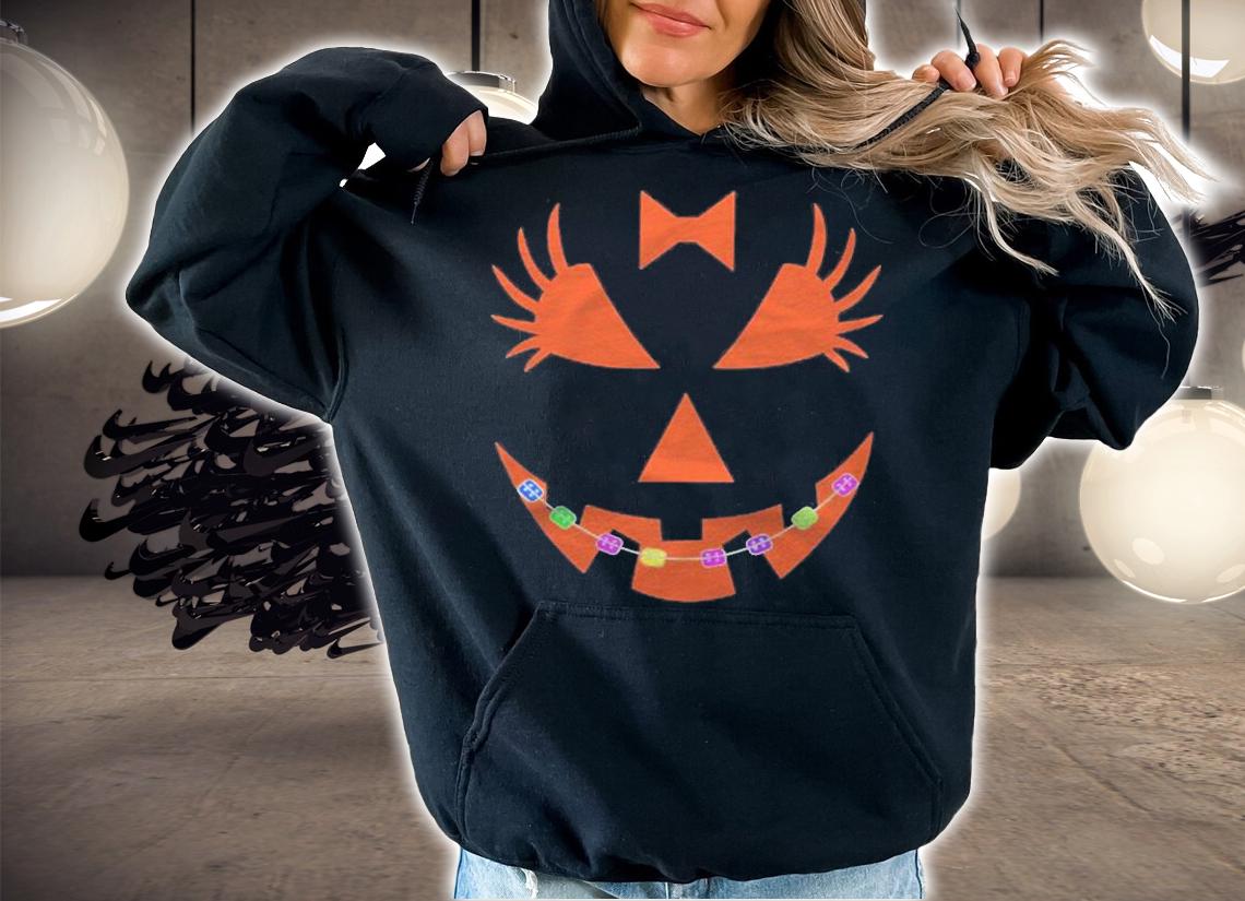 Halloween Pumpkin With Braces Orthodontist Costume Tshirt Essential Shirt hoodie