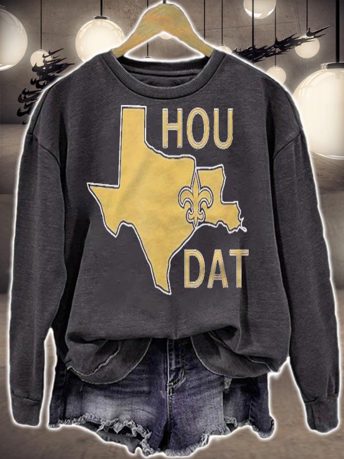 Hou Dat Houston Louisiana Fleur De Lis T-shirt sweatshirt