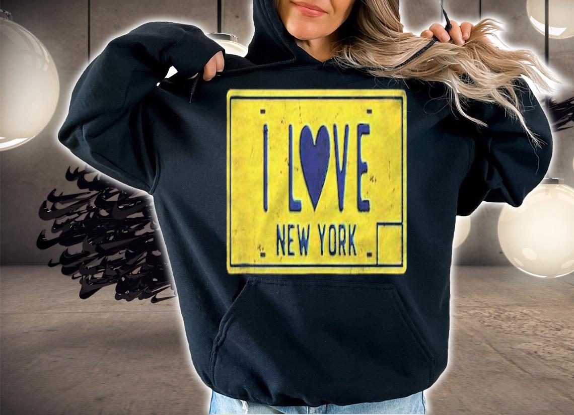 I Love Ny Nyc Manhattan Retro New York License Plate Graphic T-shirt