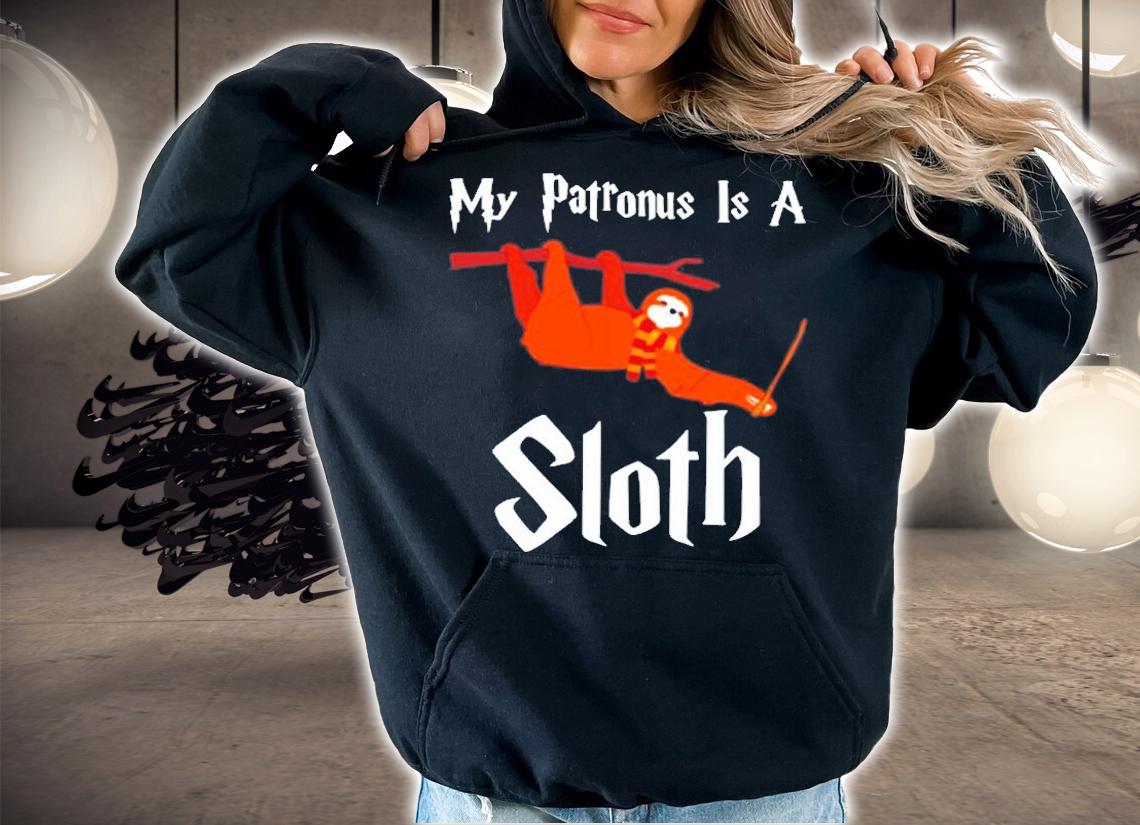 My Patronus Is A Sloth Shirt Cute Sloth Wizard Lovers T-Shirt hoodie