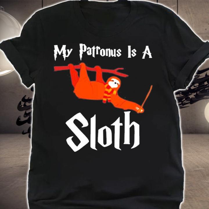 My Patronus Is A Sloth Shirt Cute Sloth Wizard Lovers T-Shirt shirt