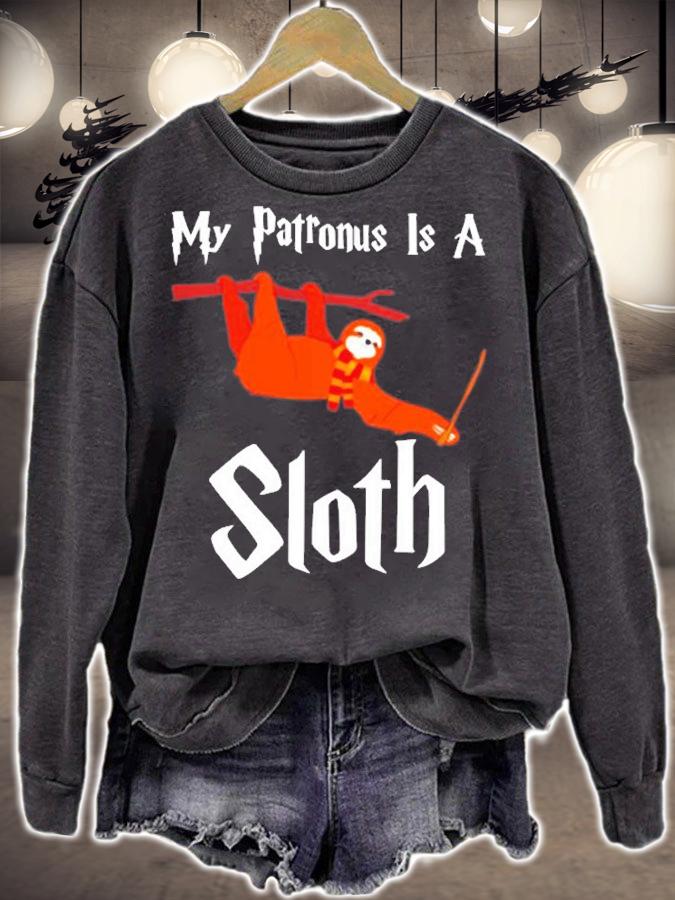 My Patronus Is A Sloth Shirt Cute Sloth Wizard Lovers T-Shirt sweatshirt