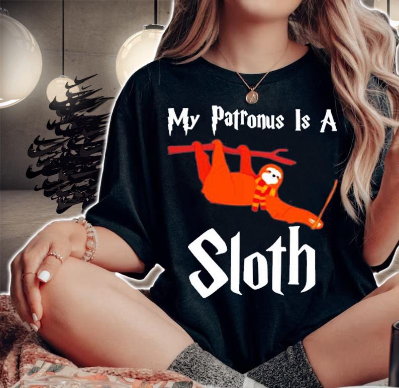 My Patronus Is A Sloth Shirt Cute Sloth Wizard Lovers T-Shirt woman shirt