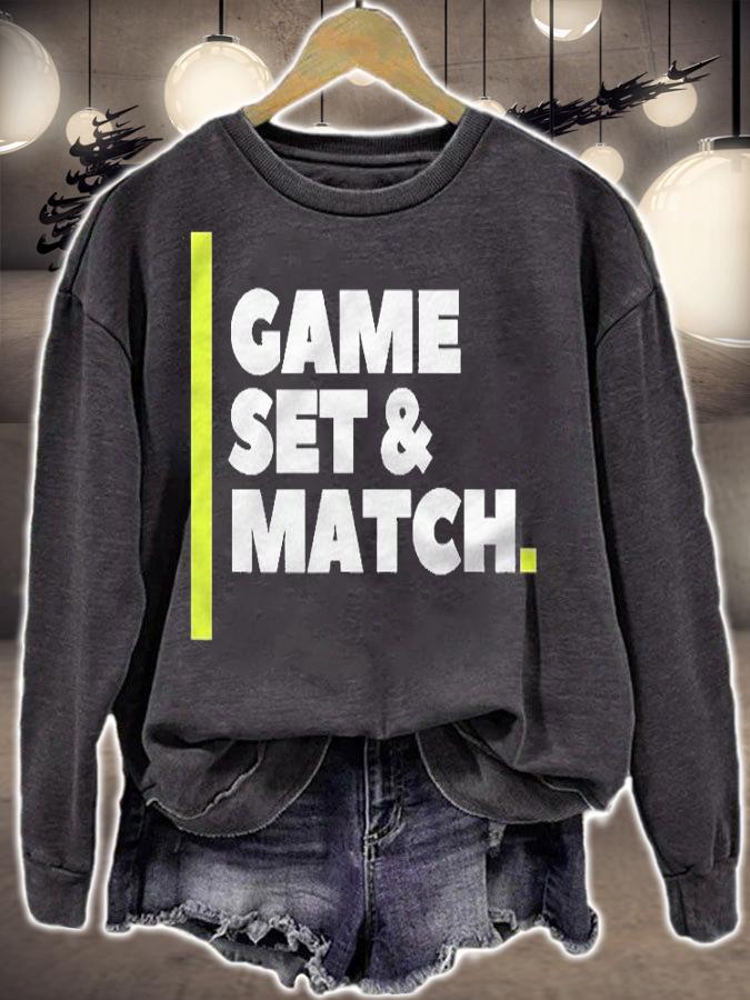 Tennis Design Game Set & Match Tennis Shirt