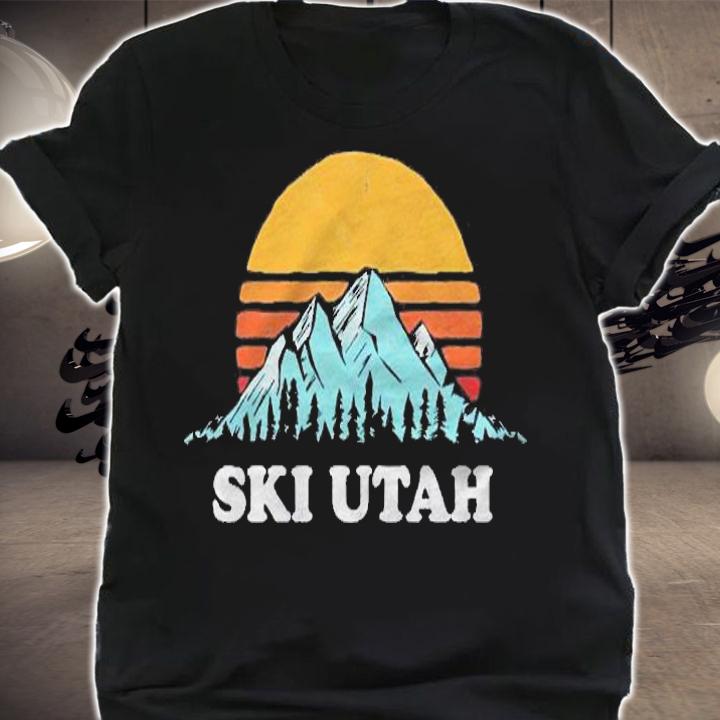 Ski Utah Vintage Retro Vibe Skiing Shirt