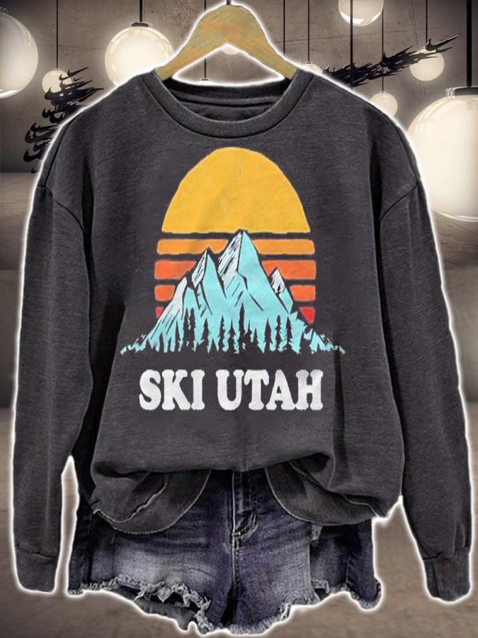 Ski Utah Vintage Retro Vibe Skiing Shirt