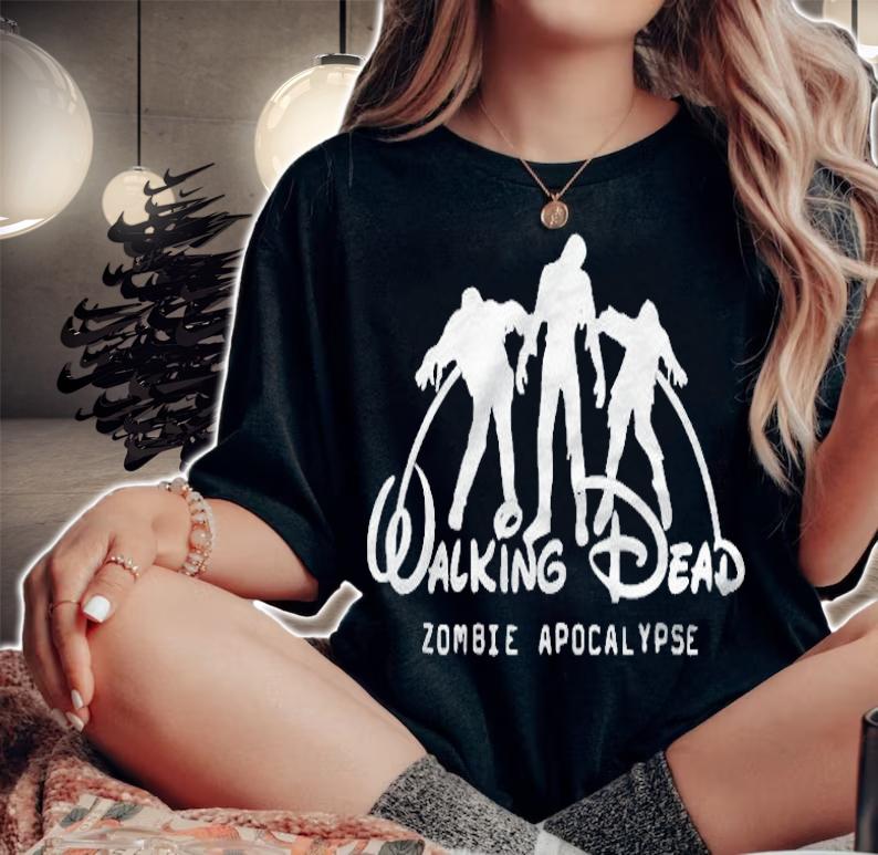 Walking Dead Walt Disney Parody Zombie Apocalypse Shirt woman shirt