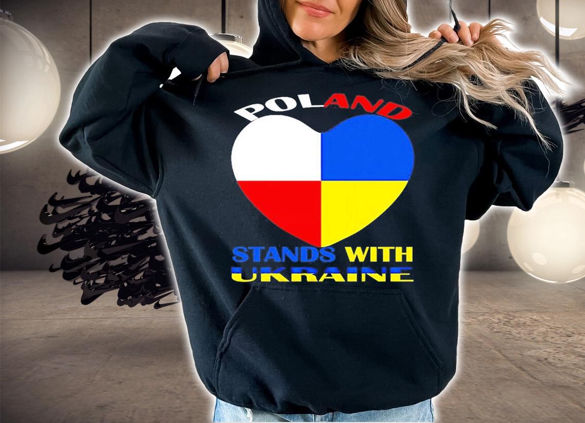 Women's Poland Stands With Ukraine Polish Ukraine T-Shirt hoodie