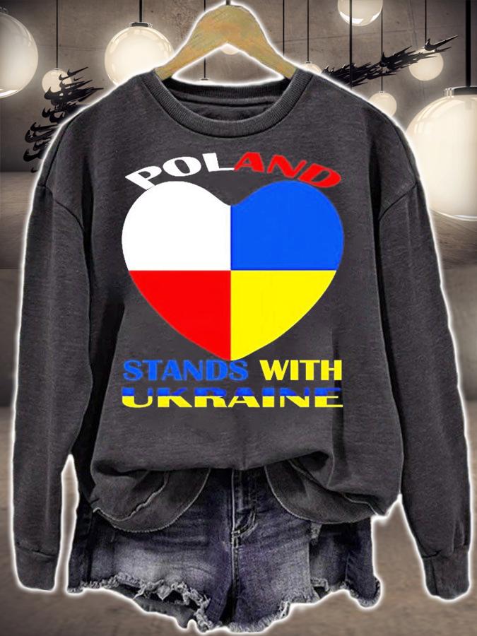 Women's Poland Stands With Ukraine Polish Ukraine T-Shirt sweatshirt