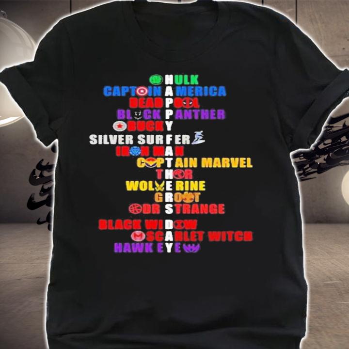 Happy Fathers Day Hulk Captain America Deadpool Black Panther Bucky Shirt