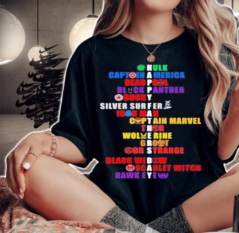 Happy Fathers Day Hulk Captain America Deadpool Black Panther Bucky Shirt