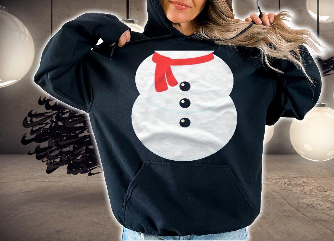 Snowman Body Simple Christmas Costume Outfit Shirt hoodie
