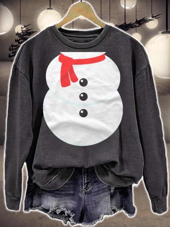 Snowman Body Simple Christmas Costume Outfit Shirt sweatshirt
