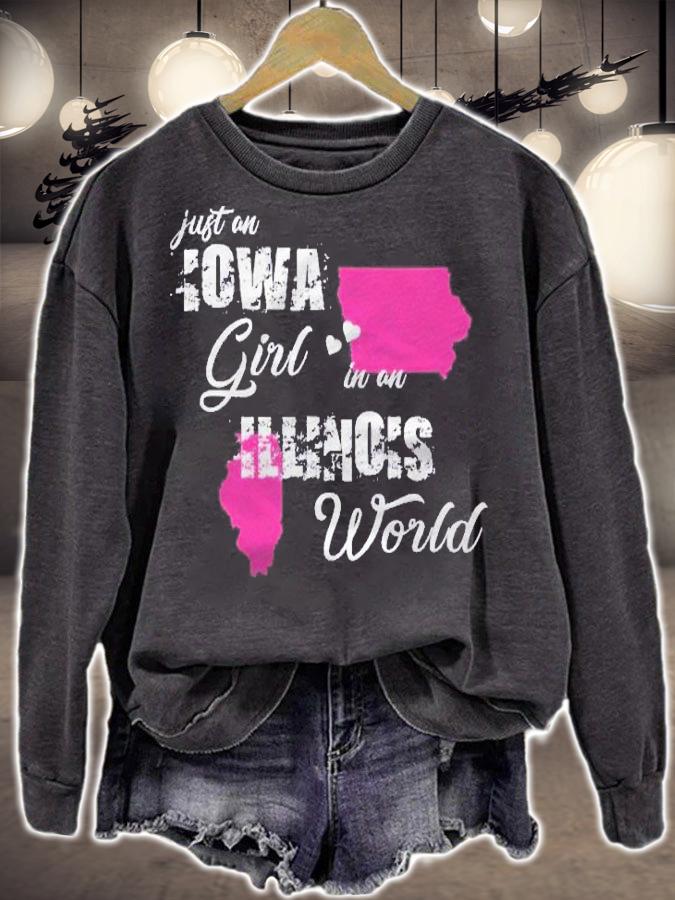 Funny Iowa Shirts Just An Iowa Girl In An Illinois Shirt