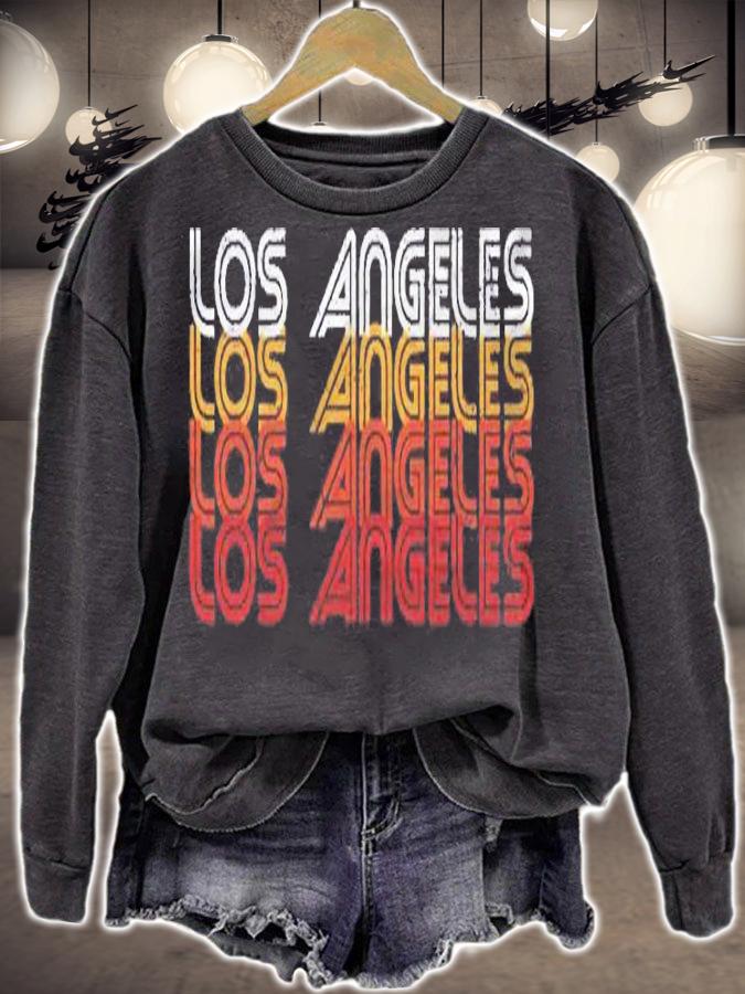Retro Los Angeles California Sunset Colors Pullover Shirt sweatshirt