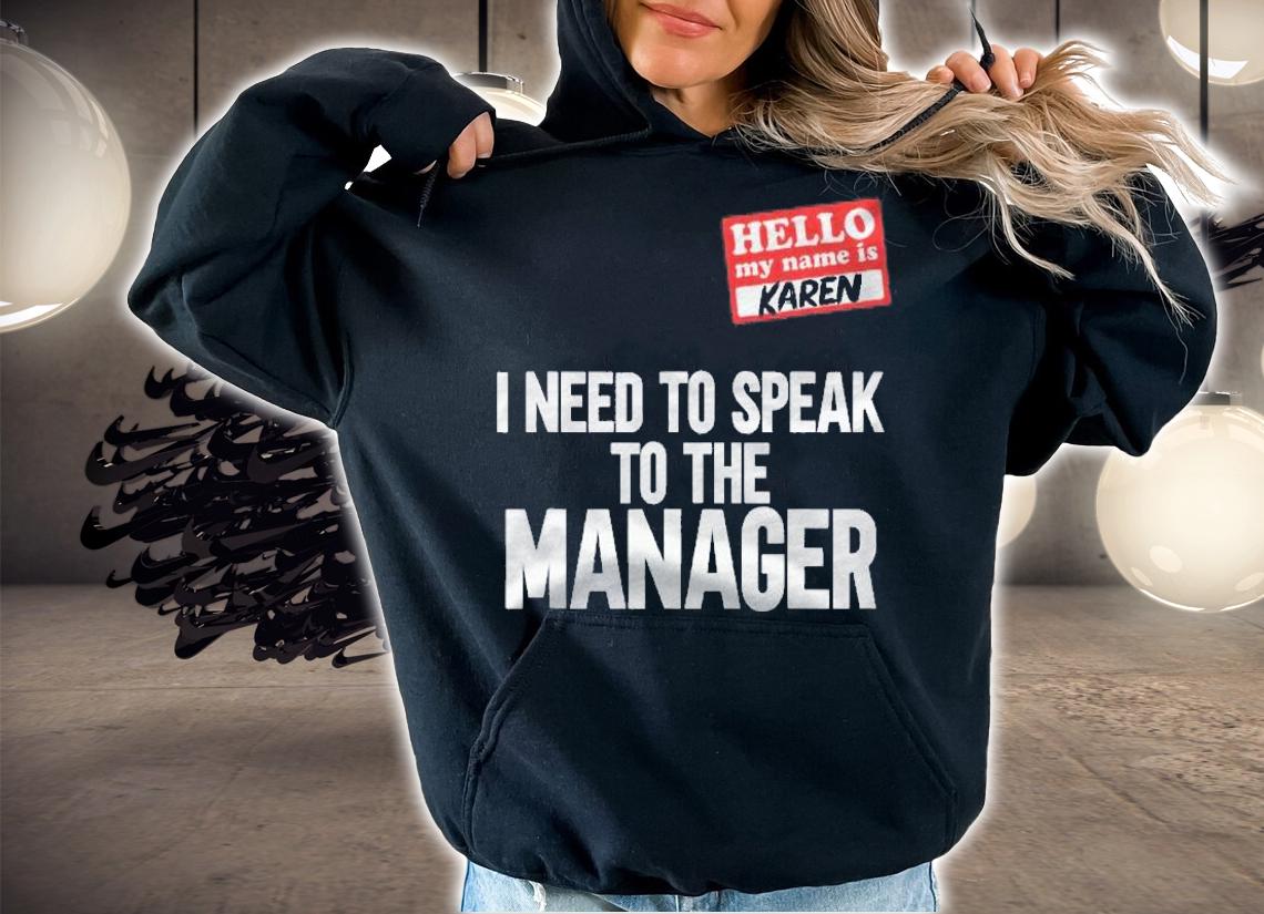 Speak To Manager Saying Funny Halloween Karen t-shirt