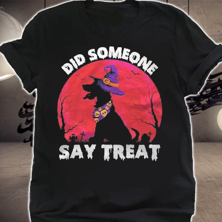 Did Someone Say Treat Halloween Witch Adorable Dog Shirt