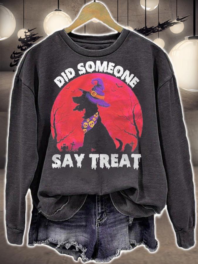 Did Someone Say Treat Halloween Witch Adorable Dog Shirt