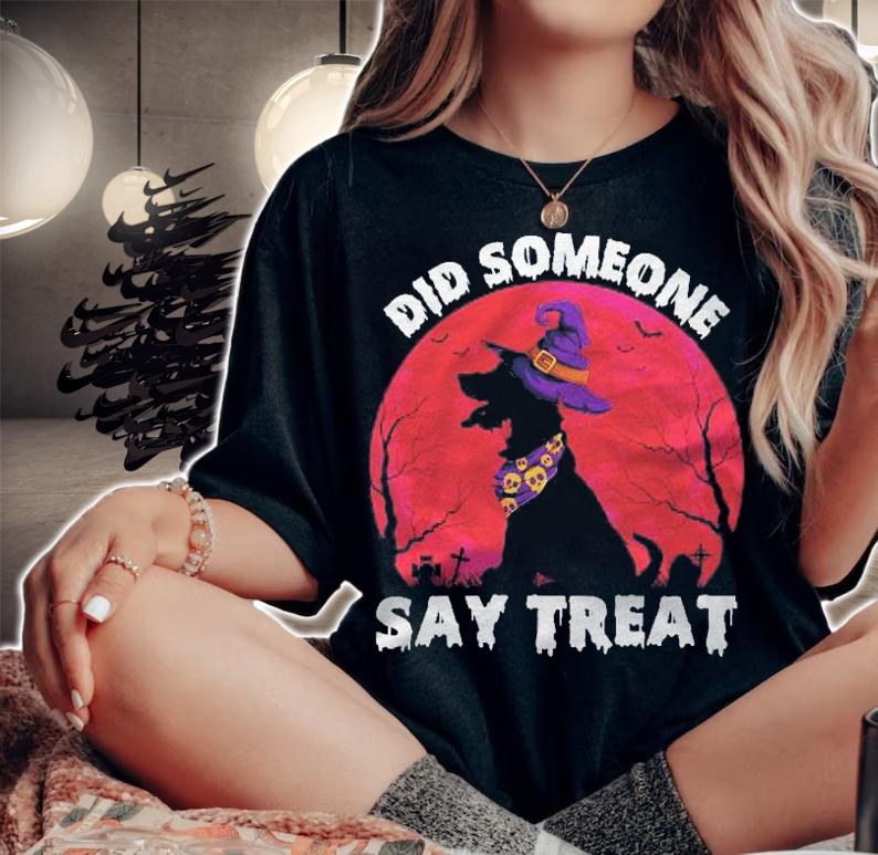 Did Someone Say Treat Halloween Witch Adorable Dog Shirt