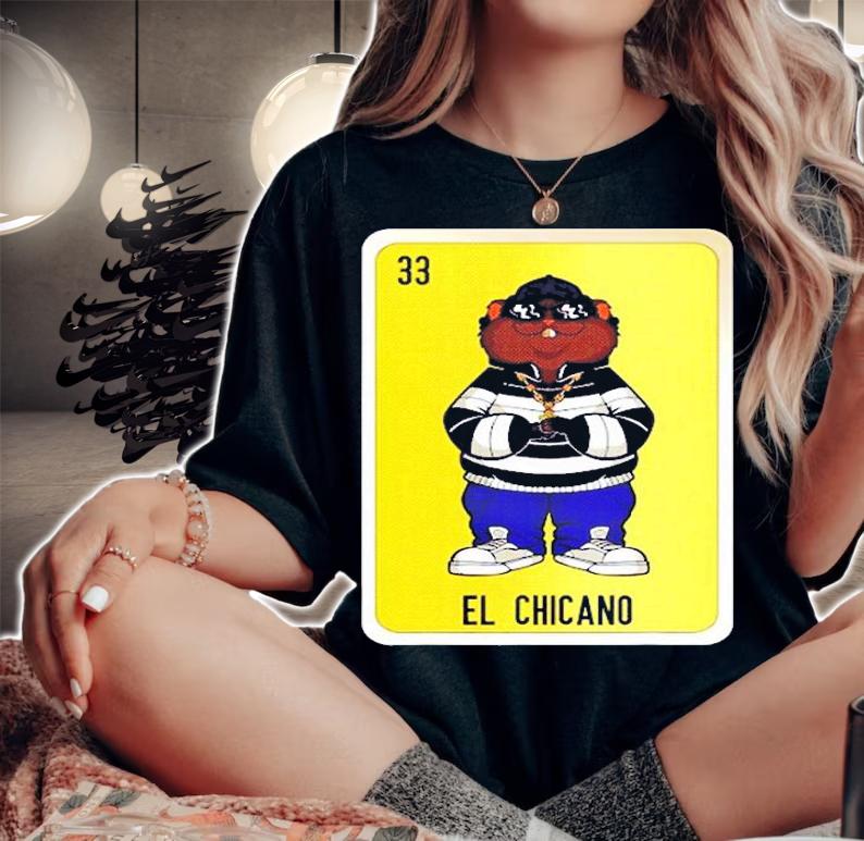 El Chicano Mexican Lottery Bingo Cards T-Shirt woman shirt