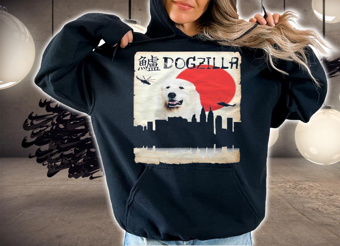 Great Pyrenee Dog Dogzilla Kanji Shirt hoodie