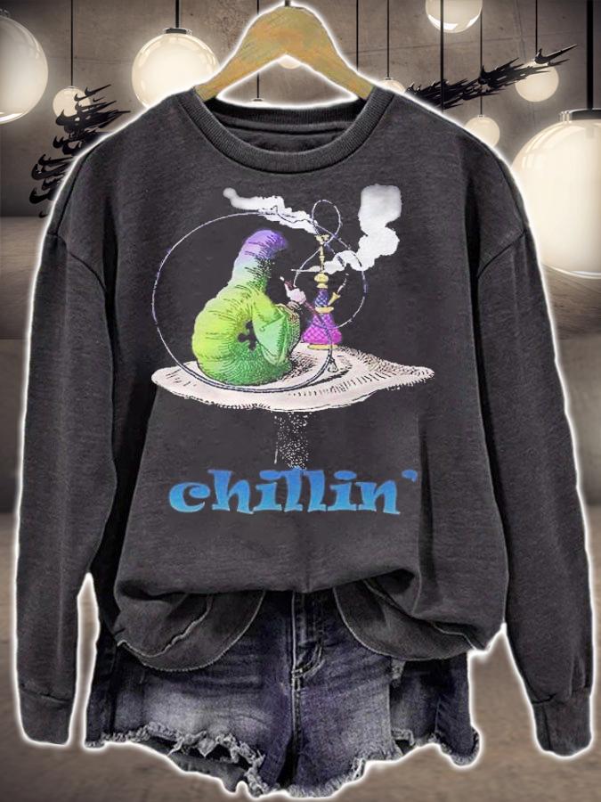Hookah Smoking Caterpillarchillin Chilling Shirt