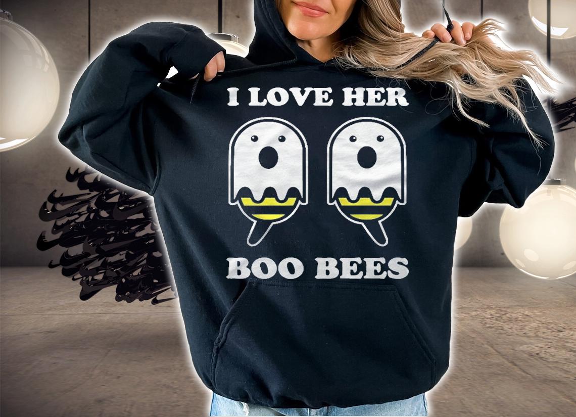 I Love Her Boo Bees Easy Couples Halloween Costumes Boobees Pullover Shirt hoodie