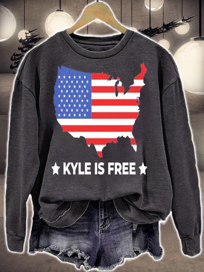 Kyle Is Free United States USA Flag T-Shirt