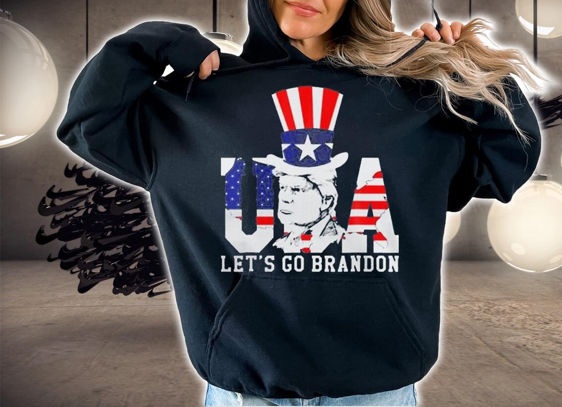 Let's Go Brandon Usa Flag Trump T-Shirt hoodie