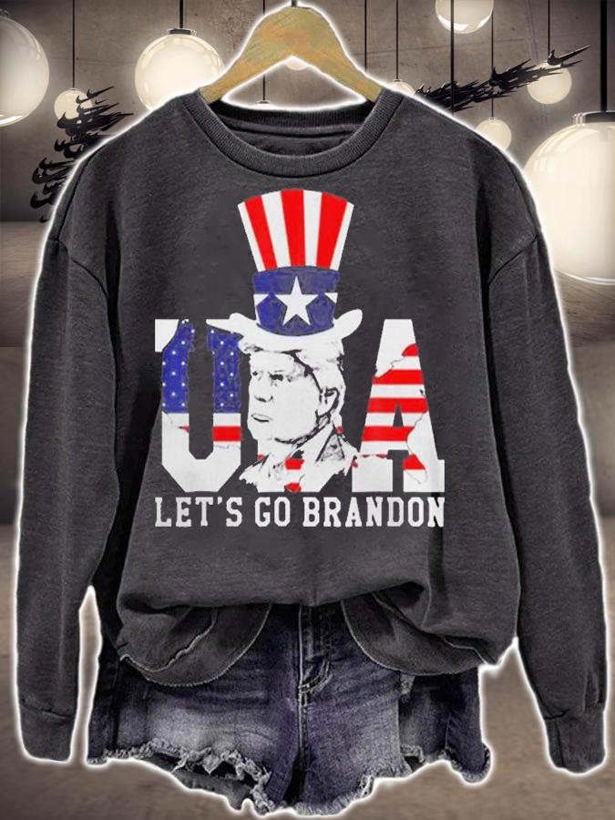 Let's Go Brandon Usa Flag Trump T-Shirt sweatshirt