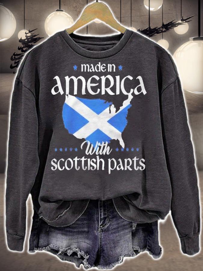 Made In America With Scottish Parts Scotland Pride Heritage Raglan Baseball Shirt sweatshirt