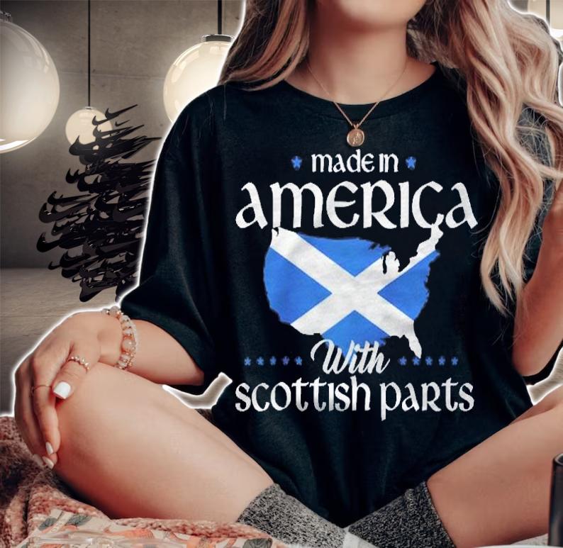 Made In America With Scottish Parts Scotland Pride Heritage Raglan Baseball Shirt woman shirt