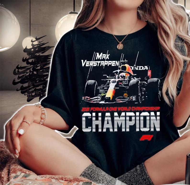 Max Verstappen 2021 Formula One World Championship T-Shirt woman shirt