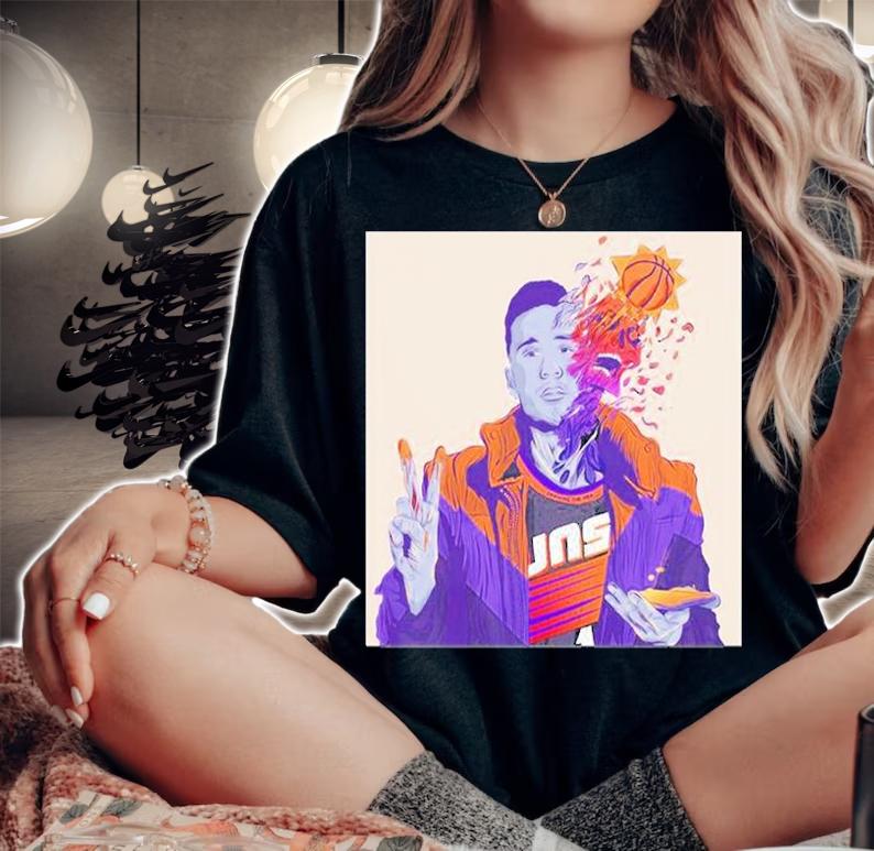 Phoenix Suns Dangerous Devin Booker Drawing T-Shirt woman shirt