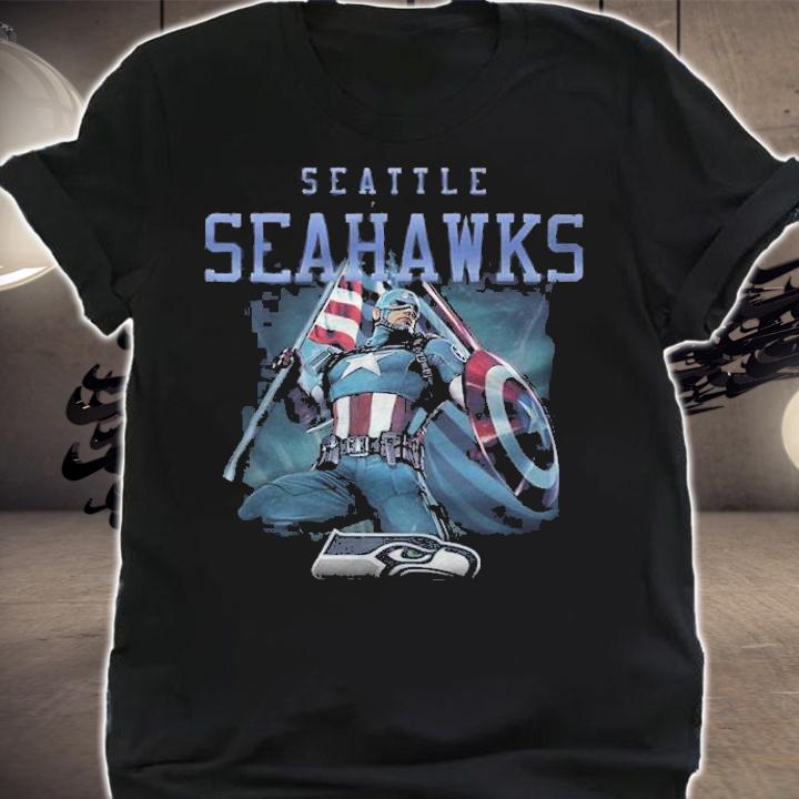 Seattle Seahawks Chris Evans Captain America T-shirt shirt