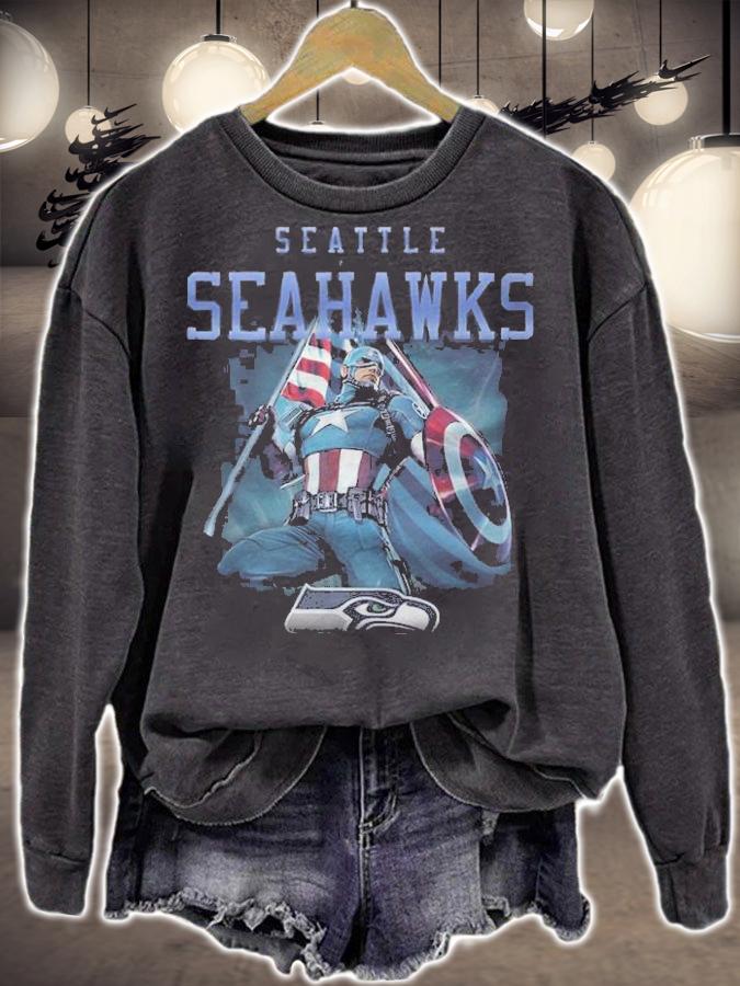 Seattle Seahawks Chris Evans Captain America T-shirt sweatshirt