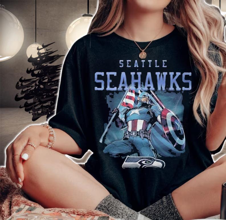 Seattle Seahawks Chris Evans Captain America T-shirt woman shirt
