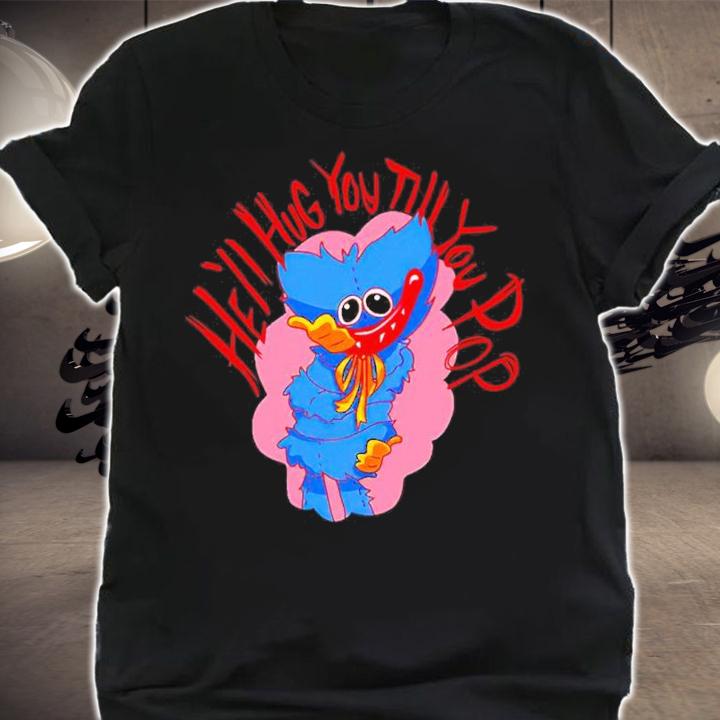 Store Poppy Playtime County Hell Hug You Till You Pop T-Shirt shirt