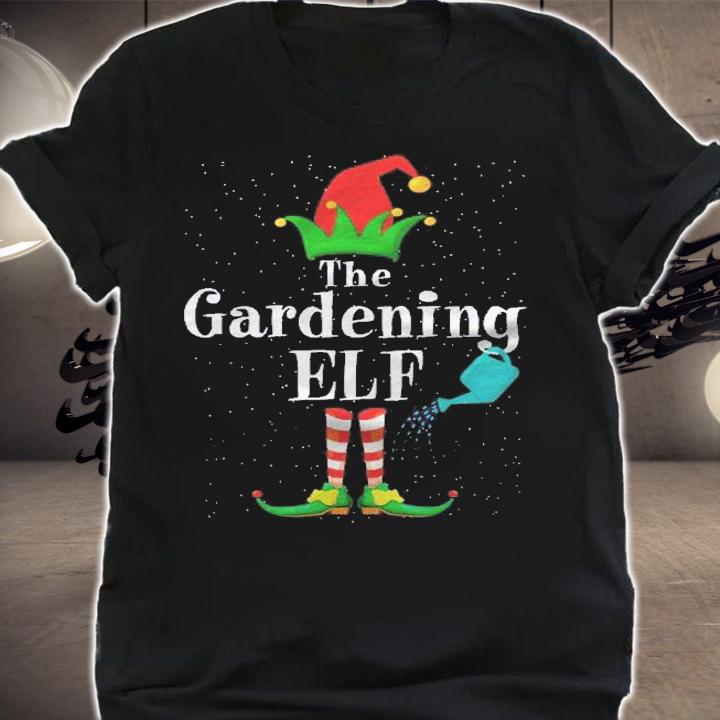 The Gardening Elf Pyjama Christmas Family Matching Group Elf Shirt shirt