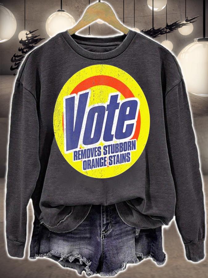 Funny Vote Removes Stubborn Orange Stains Anti-Trump T-Shirt